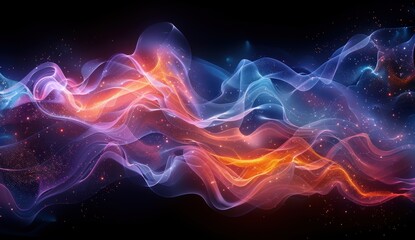 Abstract Flowing Lights in the Night