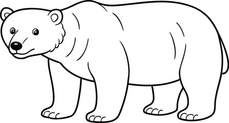 Fototapeta premium Doodle of cute animal sketch. outline vector illustration. Linear vector children's illustration set of cute forest Animals