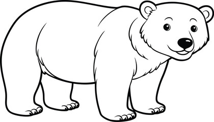 Fototapeta premium Doodle of cute animal sketch. outline vector illustration. Linear vector children's illustration set of cute forest Animals