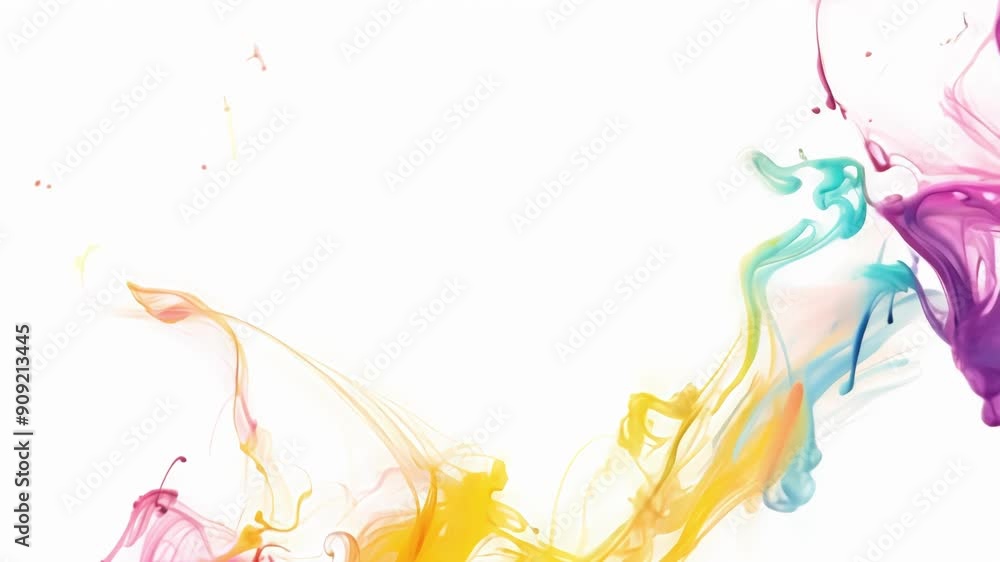 Poster witness a stunning display as vivid hues collide, creating a captivating dance of color against a pr