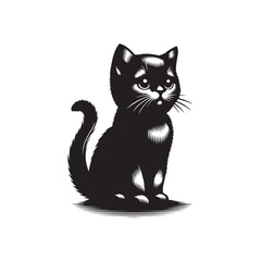 Cat Silhouette Vector Illustration