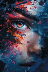Abstract Portrait with a Mystical Eye