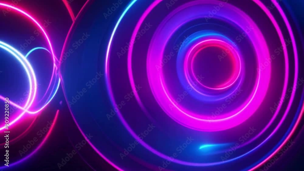 Aufkleber dynamic, pulsating neon circle background with subtle gradients and color shifts