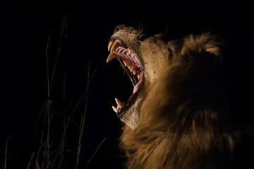 African Roar at Night