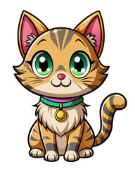 Obraz premium cat vector colorful t-shirt design,cat transparent background printable svg design