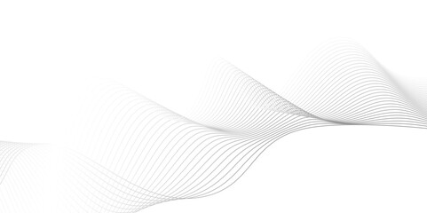 Abstract grey wave lines on transparent background.twisted curve lines with blend effect. Technology,frequency sound wave, twisted curve lines with blend effect,