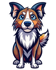 Naklejka premium dog vector colorful t-shirt design,dog transparent background printable svg design