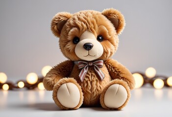 Fototapeta premium Meet our adorable teddy bear, the perfect cuddle companion for kids and adults alike.