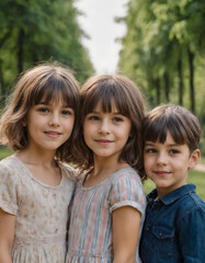 portrait of children at the park