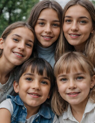 Fototapeta premium portrait of smiling family