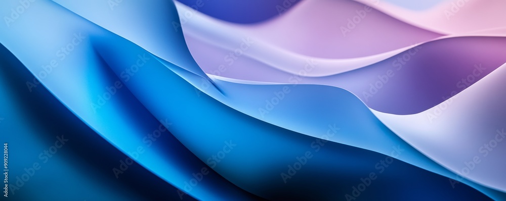 Poster abstract wave pattern with blue and pink gradient, modern art concept