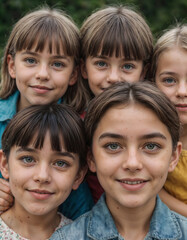Fototapeta premium portrait of smiling family