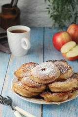 German traditional dessert dish Apfelkuehle	
