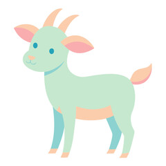 goat, cute animal vector, suitable for kids, education, edutainment, fabric, wallpaper, apparel.