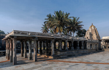 Obraz premium The Belur Temple Complex, India, is notable for its architecture, sculptures, reliefs, friezes, as well as iconography, inscriptions and history.