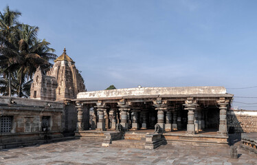 Obraz premium The Belur Temple Complex, India, is notable for its architecture, sculptures, reliefs, friezes, as well as iconography, inscriptions and history.