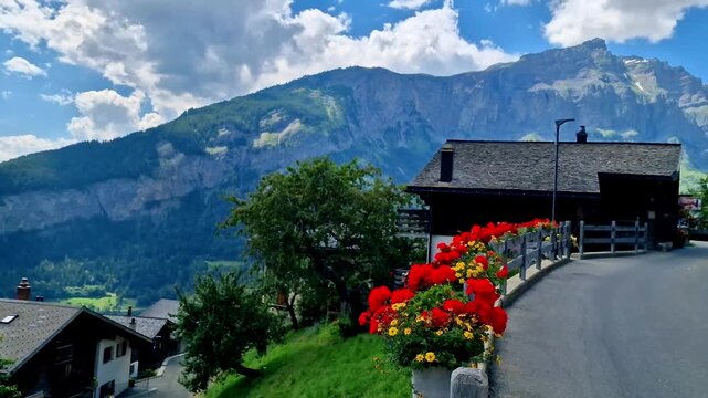 Albinen is one of the most beautiful mountain villages in the Valais canton. Switzerland travel and scenic places 