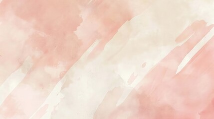 Fototapeta premium Soft Pink and Beige Watercolor Background – Minimal Abstract Brush Stroke Texture.