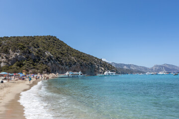 Beach and Boats at Cala Luna Sardinia