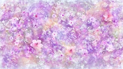 Obraz premium Pink & Purple Flowers on White Background