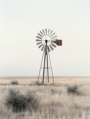Rustic Windmill in the Field 3