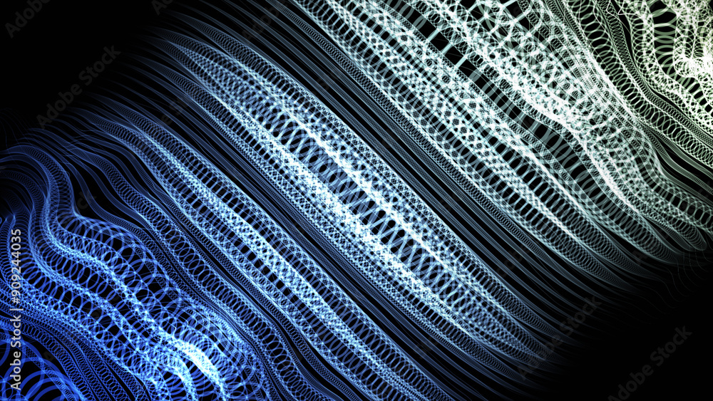 Aufkleber stylish metallic black background with lines and waves. a vague circumflex abstract illustration wit