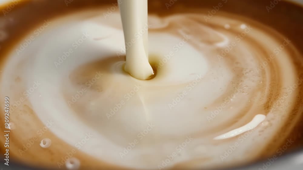 Poster the milk slowly descends into the coffee creating a soft almost dreamlike effect as it mingles with 