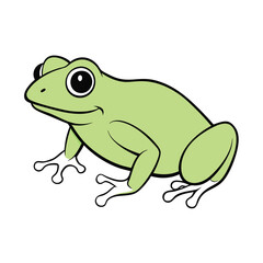 Fototapeta premium frog vector art illustration with solid colors on an isolated white background
