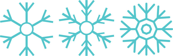 Snow Icon. Set of colorful winter snow icon isolated on white background Editable Icons of Snow and Ice. Quality icon set of Snowfall. Ice icon.