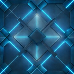 abstract background with squares neon floor top down Generate AI