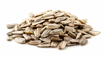 sunflower seeds isolated on white background