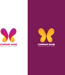 Butterfly logo, Gradient logo, butterfly, logo design, modern, graphic design, enterprise logo, business logo