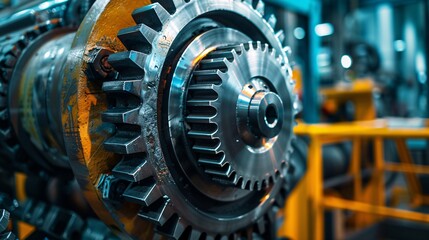 Dynamic industrial machine imagery that brings life and creativity to your design projects, showcasing machinery in a vibrant way