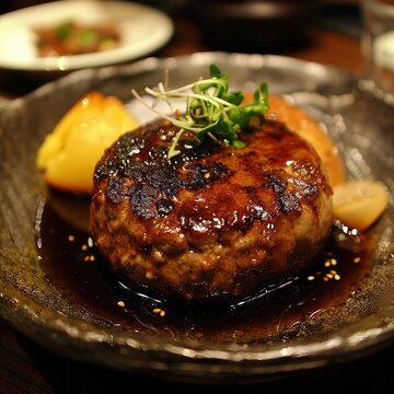 Hambagu - Japanese-style hamburger steak.