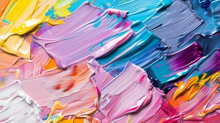 Colorful oil paint strokes abstract art wallpaper background