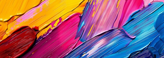 Colorful oil paint strokes abstract art wallpaper background