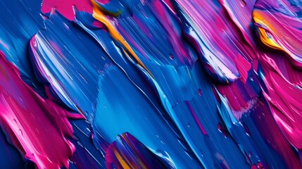 Colorful oil paint strokes abstract art wallpaper background