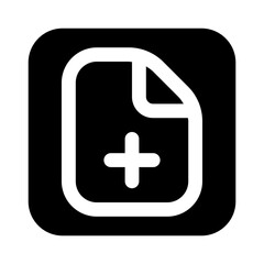Obraz premium add document icon