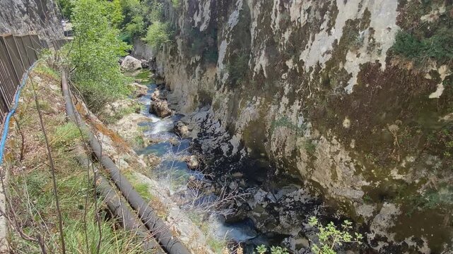 A view from Ulukaya Canyon and Waterfall in Ulus, Bartın, Turkey