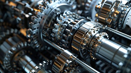 Fototapeta premium Innovative industrial machine visuals that add creativity and life to your design projects, showcasing mechanical elements in a new way