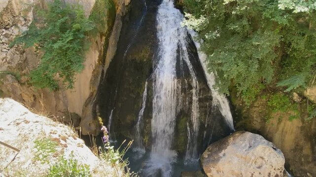 A view from Ulukaya Canyon and Waterfall in Ulus, Bartın, Turkey