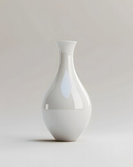 Modern white vase with delicate branch arrangement, creating a minimalist and elegant decorative piece for contemporary home interiors