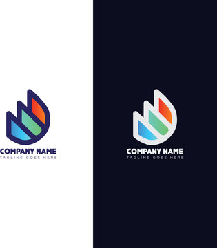 stair logo, success brand logo design