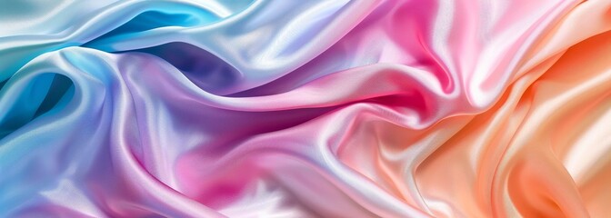 Obraz premium Twisted wave fabric silk satin cloth wallpaper background 