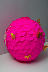 pink flower in a glass