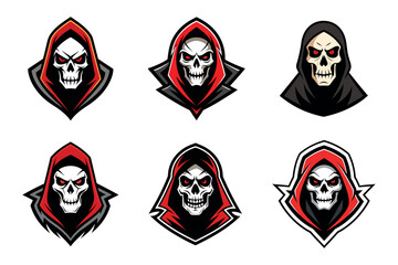 Grim Reaper Skull Logo Vector Illustration, Grim reaper logo for your design