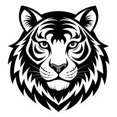 Obraz premium Beautiful Tiger head vector illustration 