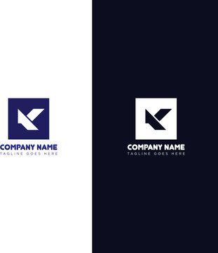 letter k brand logo design vector template