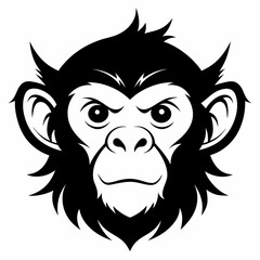 Monkey head vector illustration 