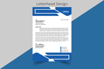 Professional business letterhead design for corporate company.